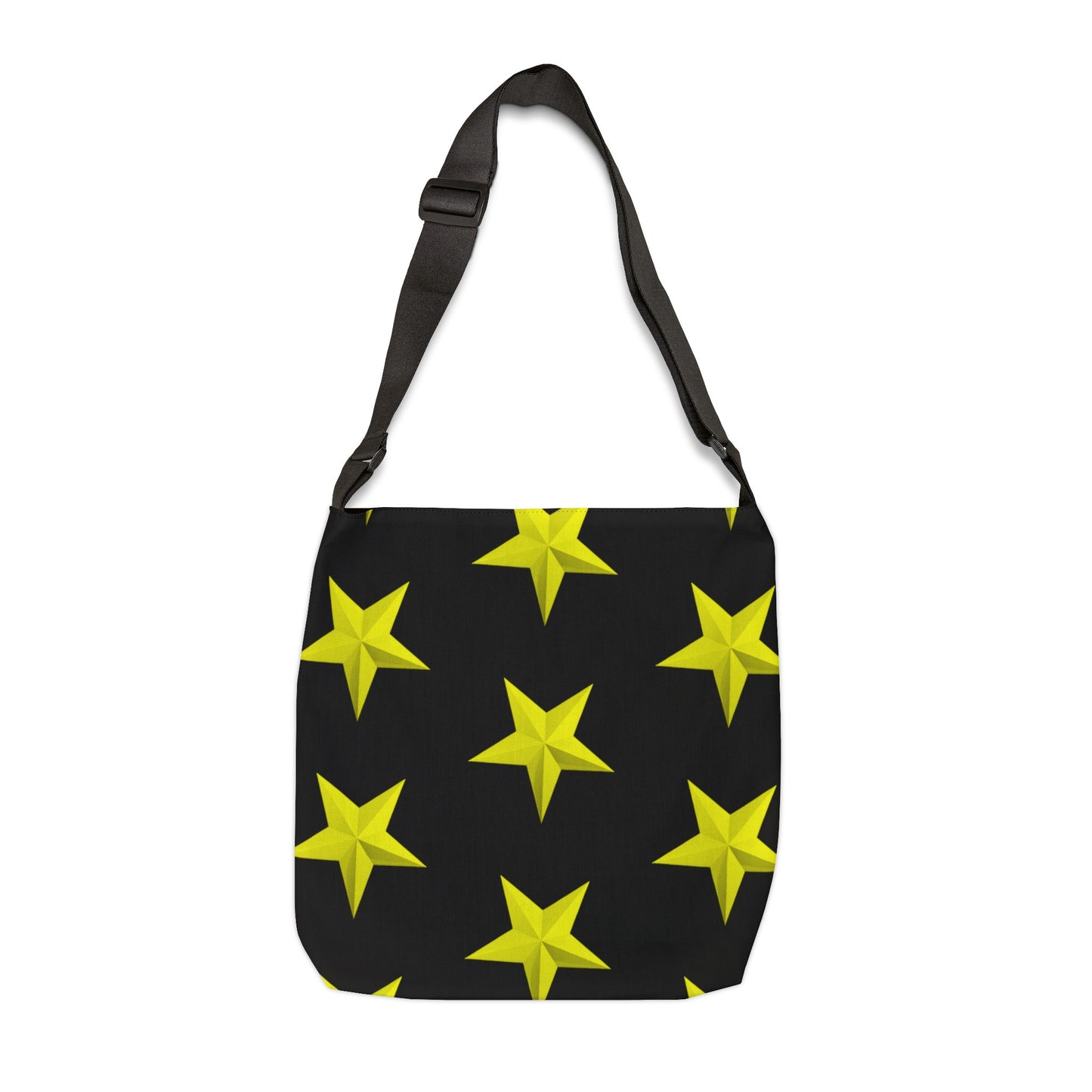 Yellow Stars on Black - Tote Bag