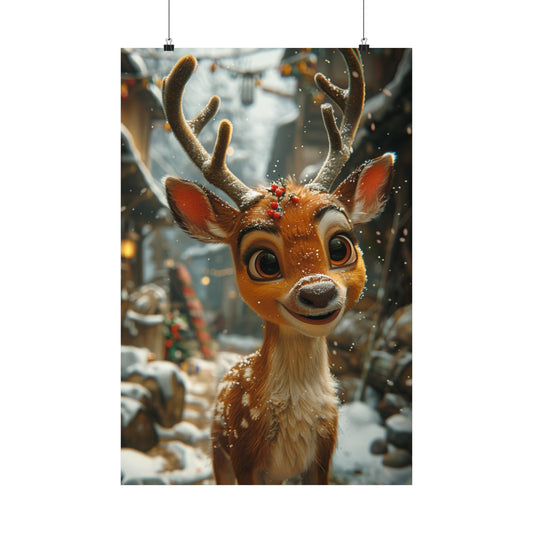 Buster The Reindeer - Physical Print Stunning Premium Poster