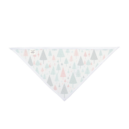 Christmas Trees on White - Tie Up Pet Bandana