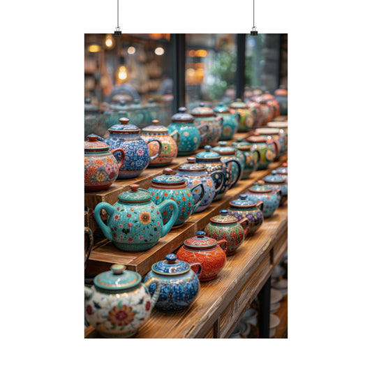 Tea Pots - Physical Print Stunning Premium Poster