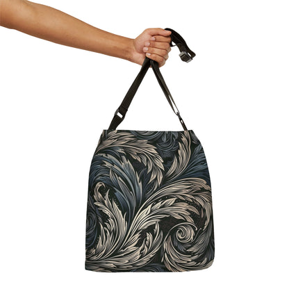 Elegant Flowing Leaf Patterns - Tote Bag