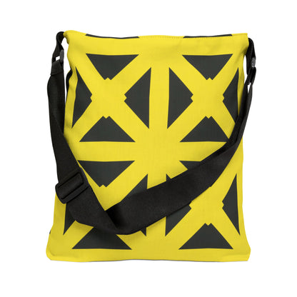 Yellow and Black Bold Lattice - Tote Bag