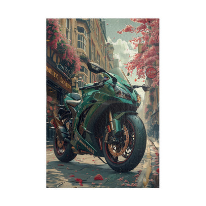 Green Motorbike - 1014-Piece Jigsaw Puzzle