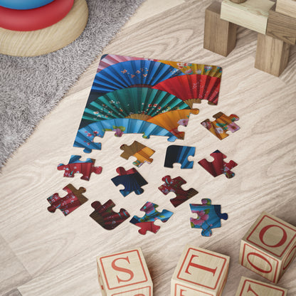 Japanese Inspired Fans - 30-Piece Kids Jigsaw Puzzle