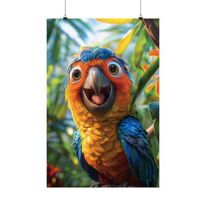 Flutter The Parrot - Physical Print Stunning Premium Poster