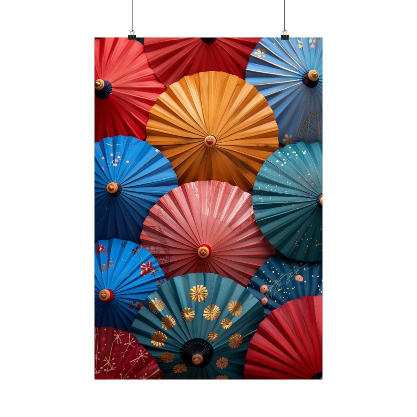 Japanese Inspired Umbrellas - Physical Print Stunning Premium Poster