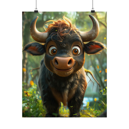 Rocket The Bull - Physical Print Stunning Premium Poster