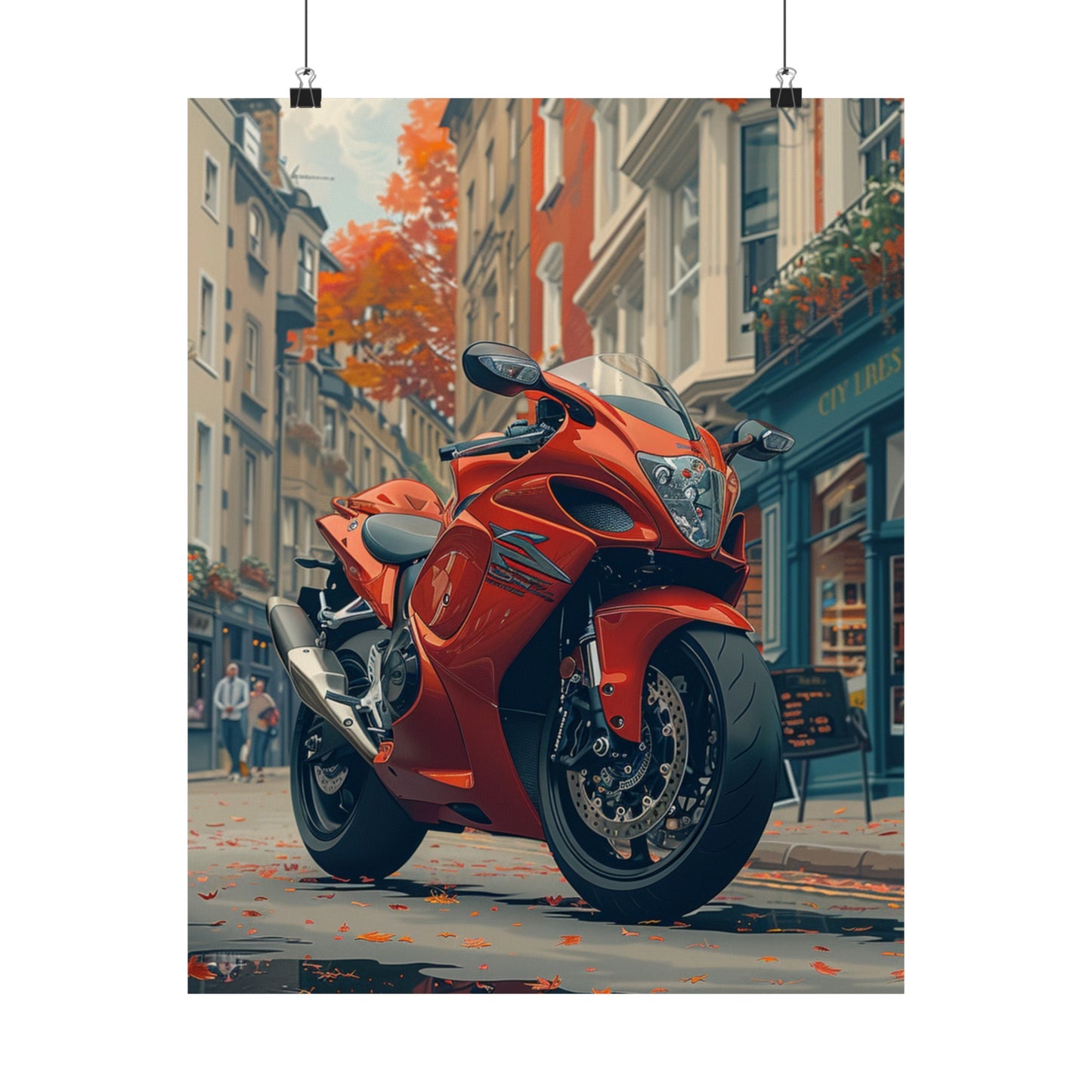 Red Motorbike - Physical Print Stunning Premium Poster