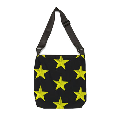 Yellow Stars on Black - Tote Bag