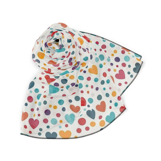 Polka Dot Hearts Scarf