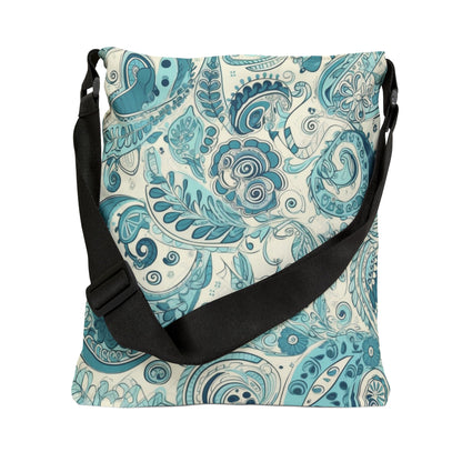 Paisley Print Blue and Teal - Tote Bag