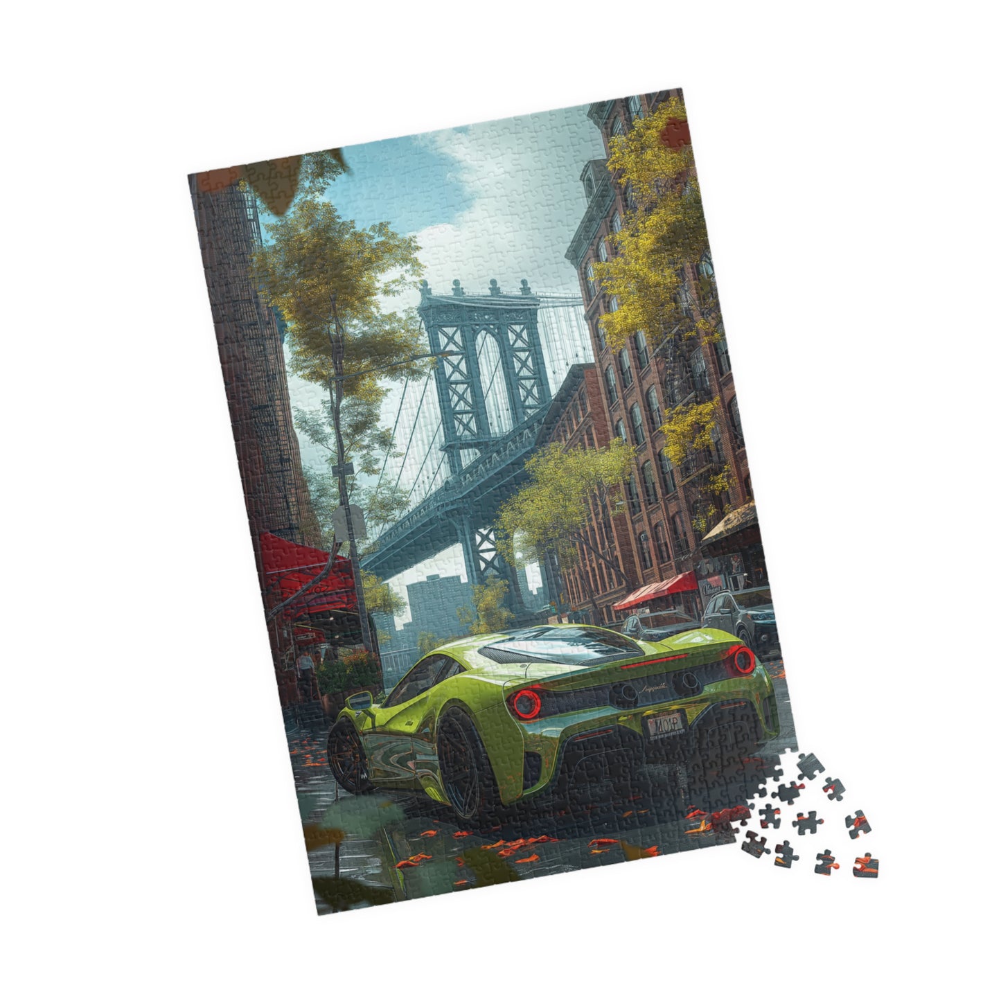 Supercar by Brooklyn Bridge - 1014-Piece Jigsaw Puzzle