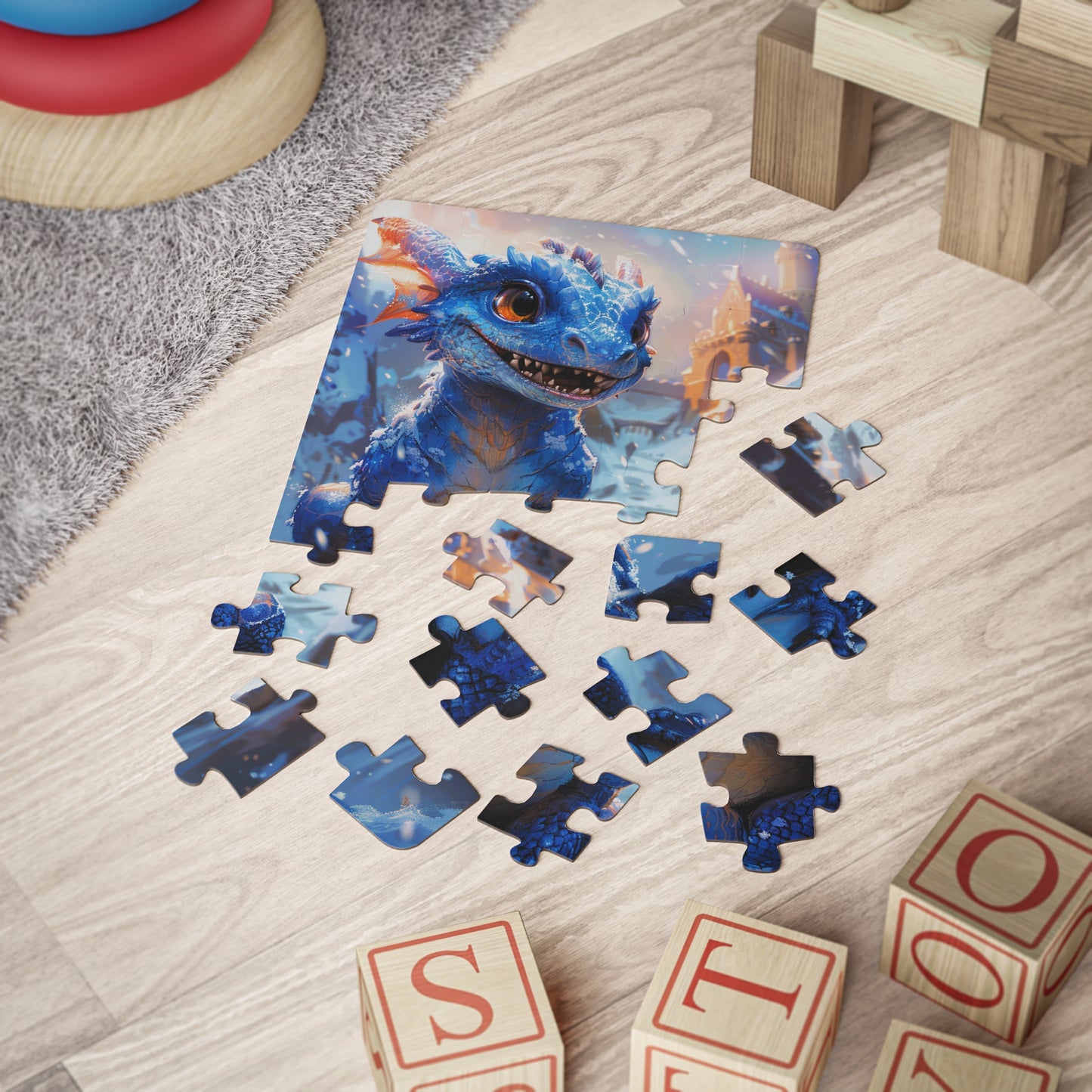 Chaos The Blue Dragon - 30-Piece Kids Jigsaw Puzzle