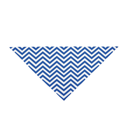 Chevron Blue - Tie Up Pet Bandana