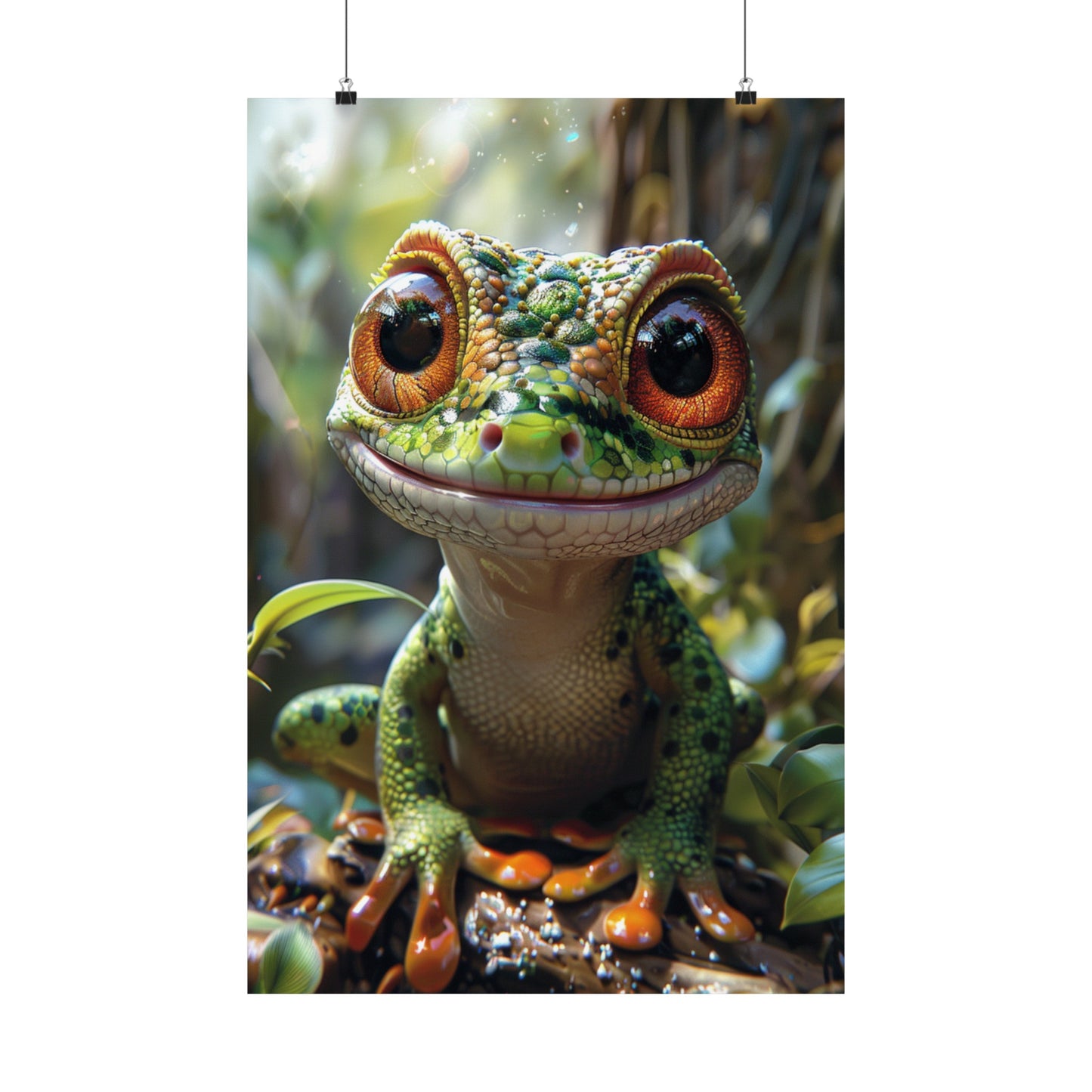 Garry The Gecko - Physical Print Stunning Premium Poster