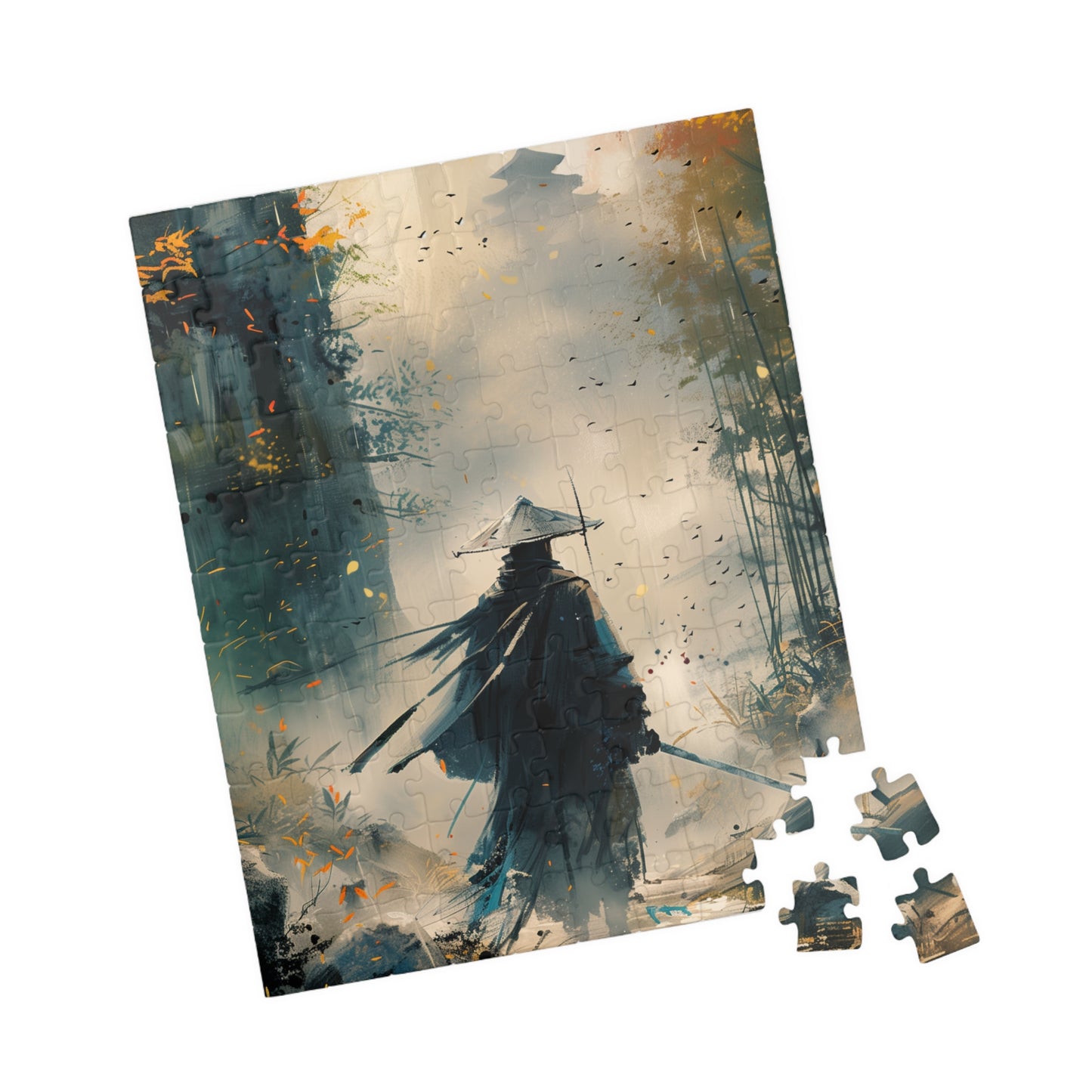 The Wandering Ronin - Premium Puzzle Available in 110, 252, or 520 Pieces for Puzzle Lovers