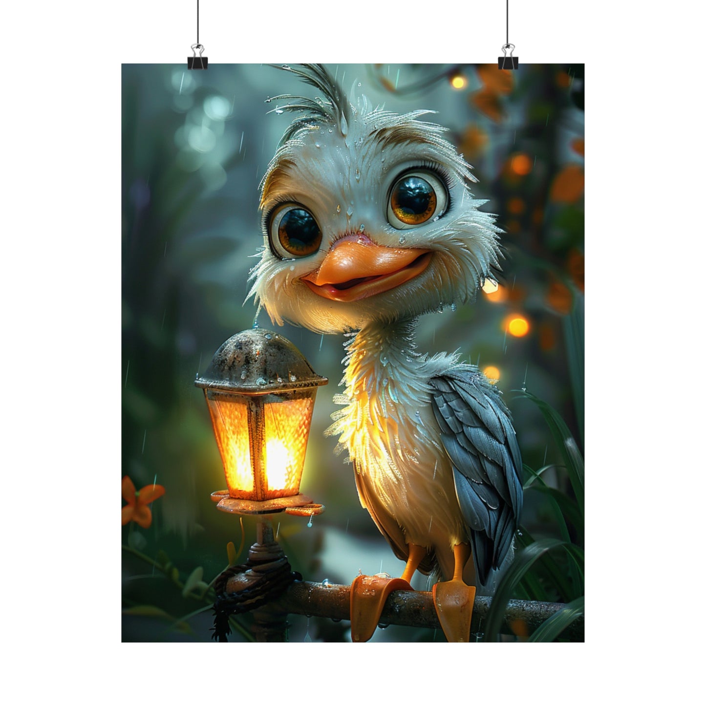 Pebbles The Baby Pelican - Physical Print Stunning Premium Poster