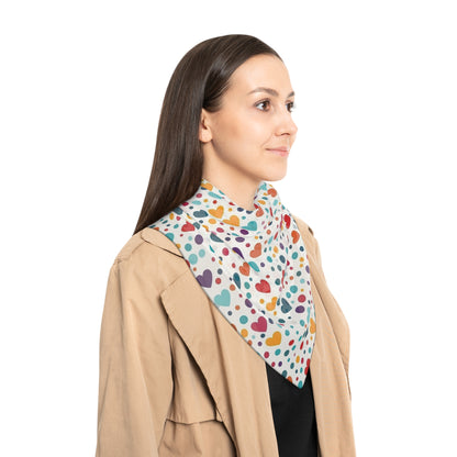 Polka Dot Hearts Scarf