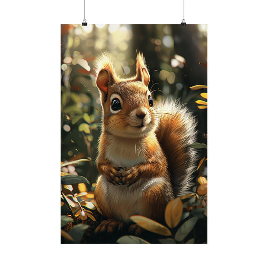 Sandy The Squirrel - Physical Print Stunning Premium Poster