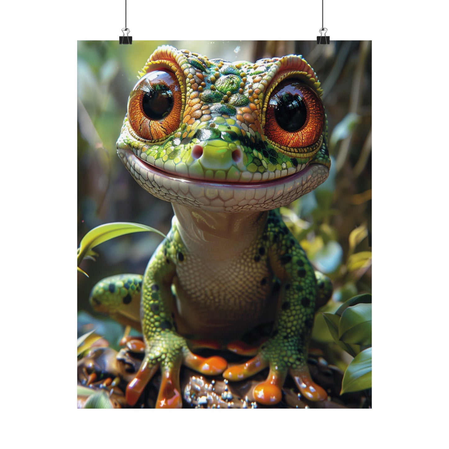 Garry The Gecko - Physical Print Stunning Premium Poster