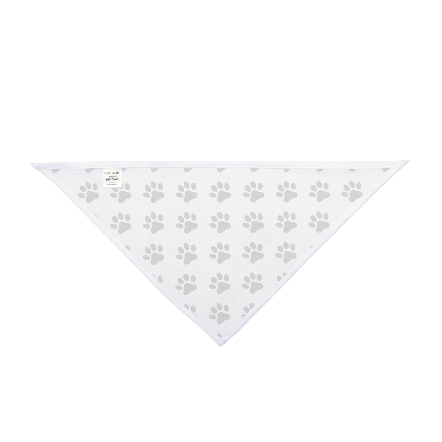 Black Paws on White - Tie Up Pet Bandana