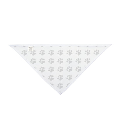 Black Paws on White - Tie Up Pet Bandana