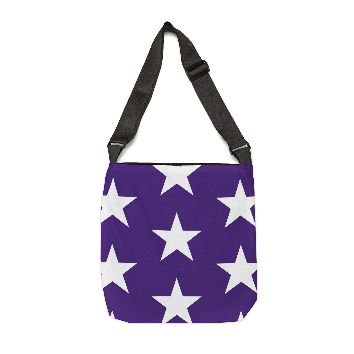 White Stars on Purple - Tote Bag