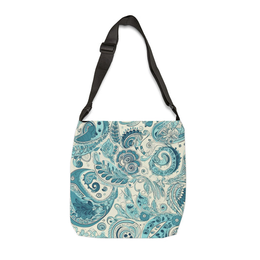 Paisley Print Blue and Teal - Tote Bag