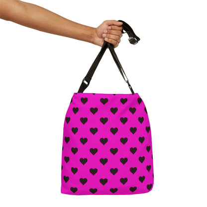 Love Hearts on Pink - Tote Bag