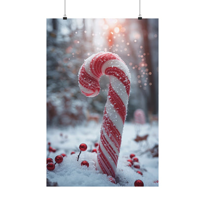 Christmas Candy Cane - Physical Print Stunning Premium Poster