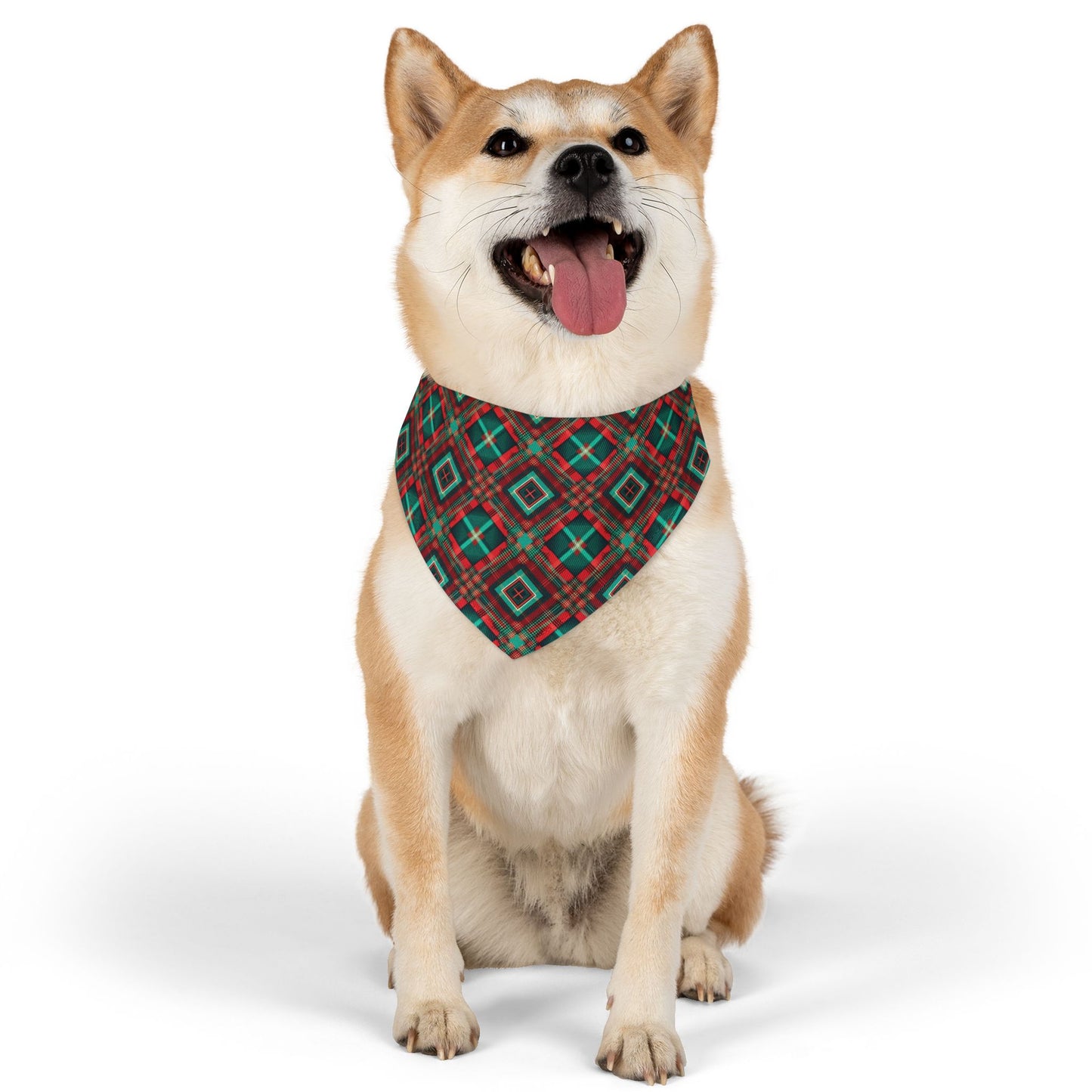 Christmas Tartan - Pet Bandana Collar