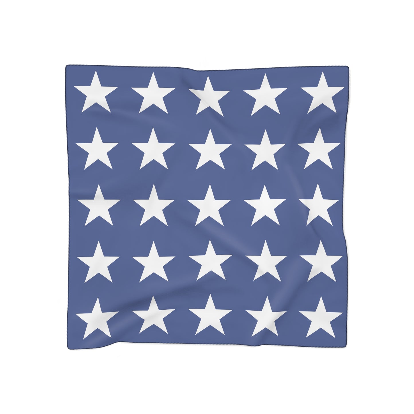 White Stars on Blue Scarf