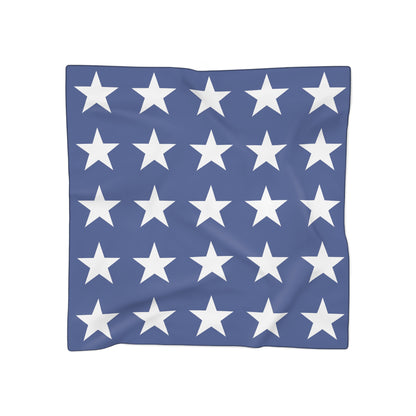White Stars on Blue Scarf