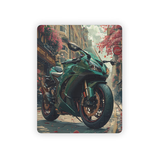 Green Motorbike - 30-Piece Kids Jigsaw Puzzle