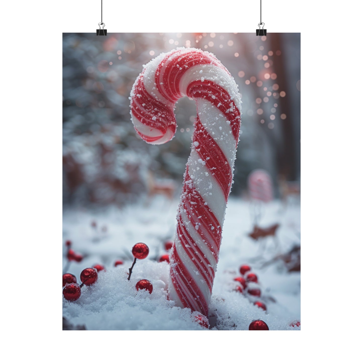 Christmas Candy Cane - Physical Print Stunning Premium Poster