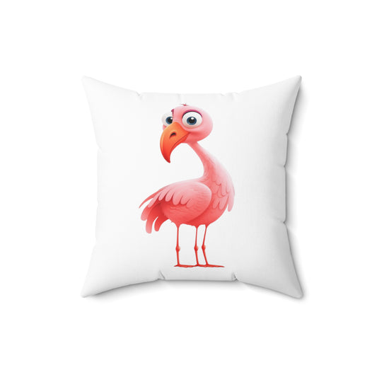 Pink Flamingo on White - Pillowcase & Pillow
