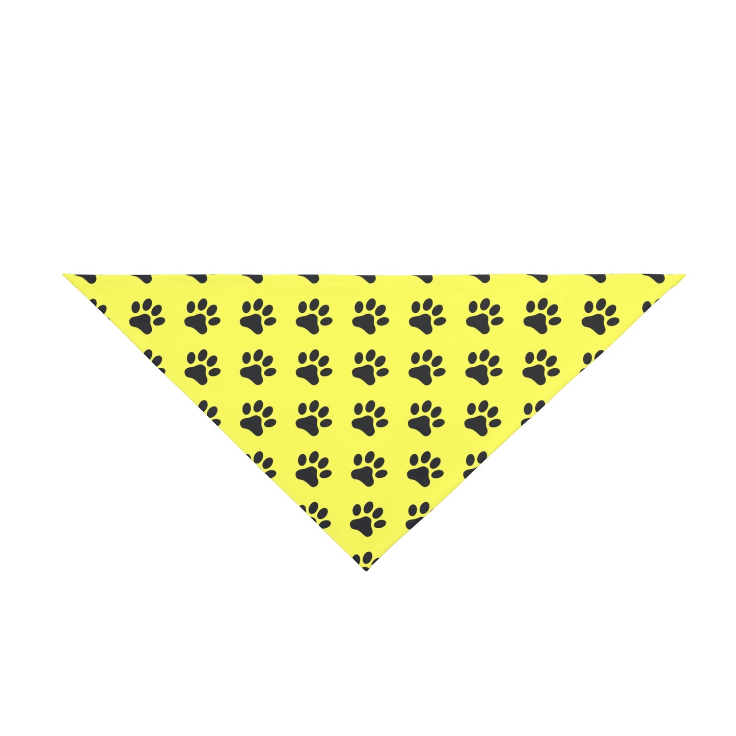 Black Paws on Yellow - Tie Up Pet Bandana