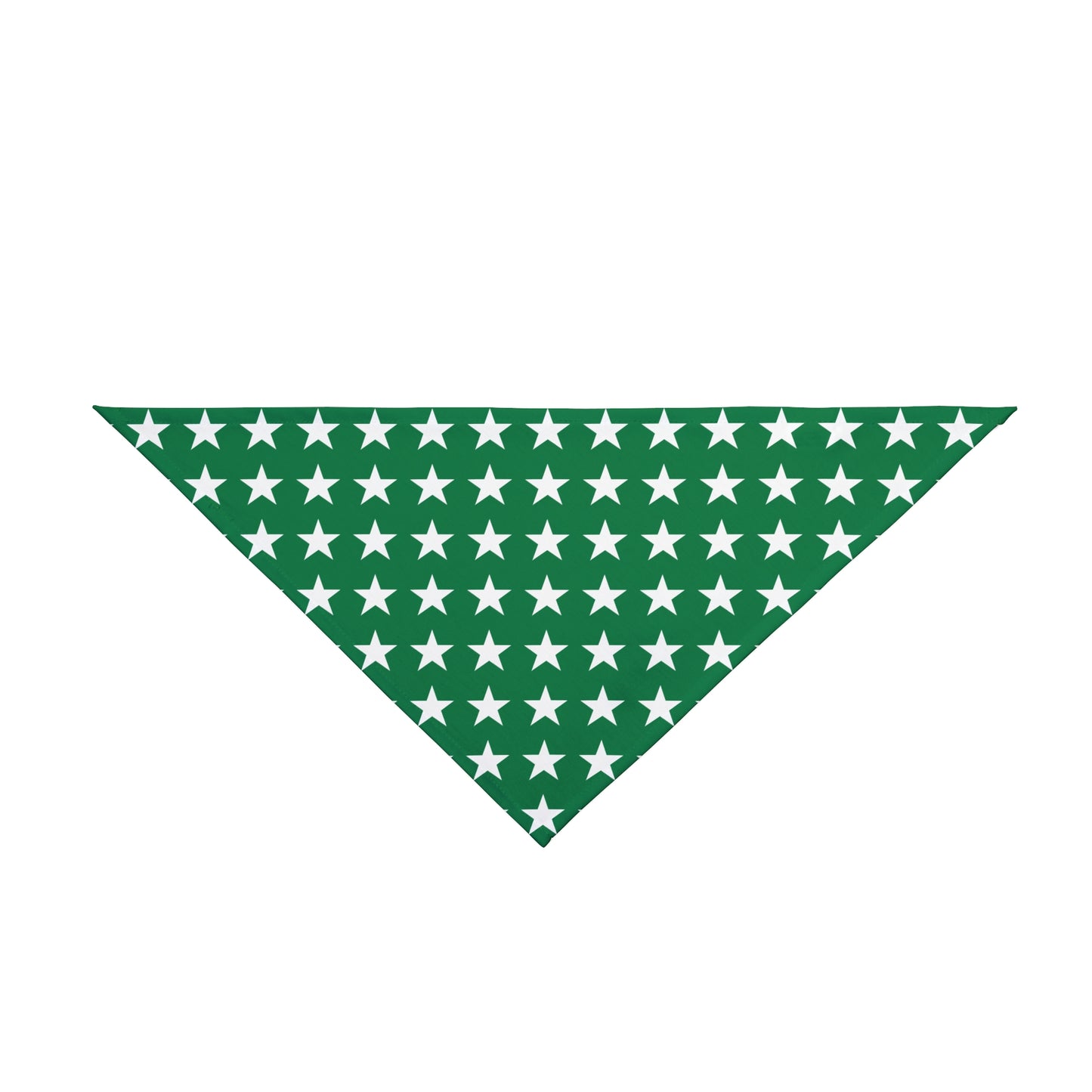 White Stars on Green - Tie Up Pet Bandana