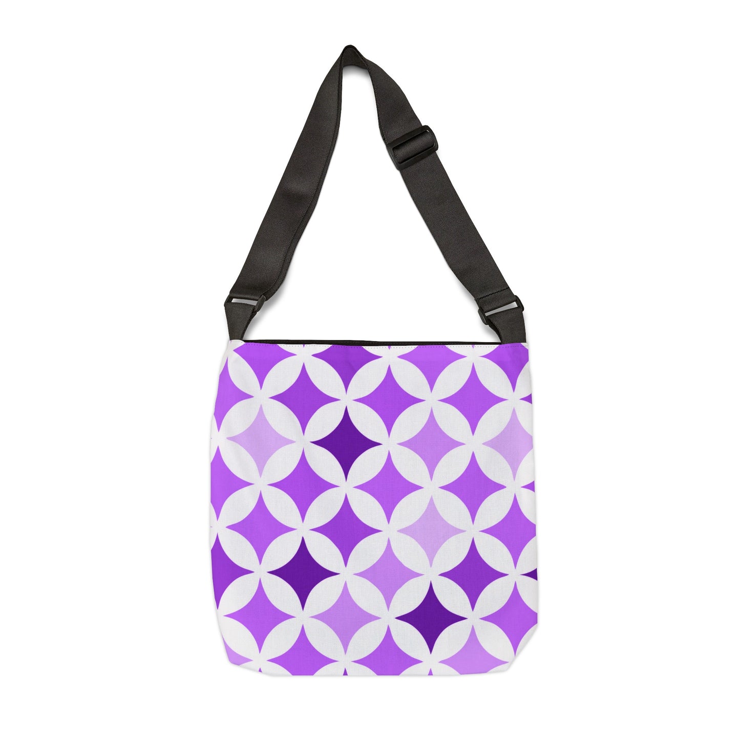 Purple and White Seamless Stars - Tote Bag