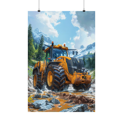 Yellow Tractor - Physical Print Stunning Premium Poster