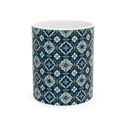 Quatrefoil Print Blue