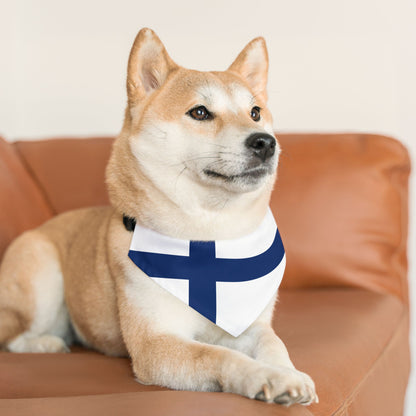 Finland Flag - Pet Bandana Collar