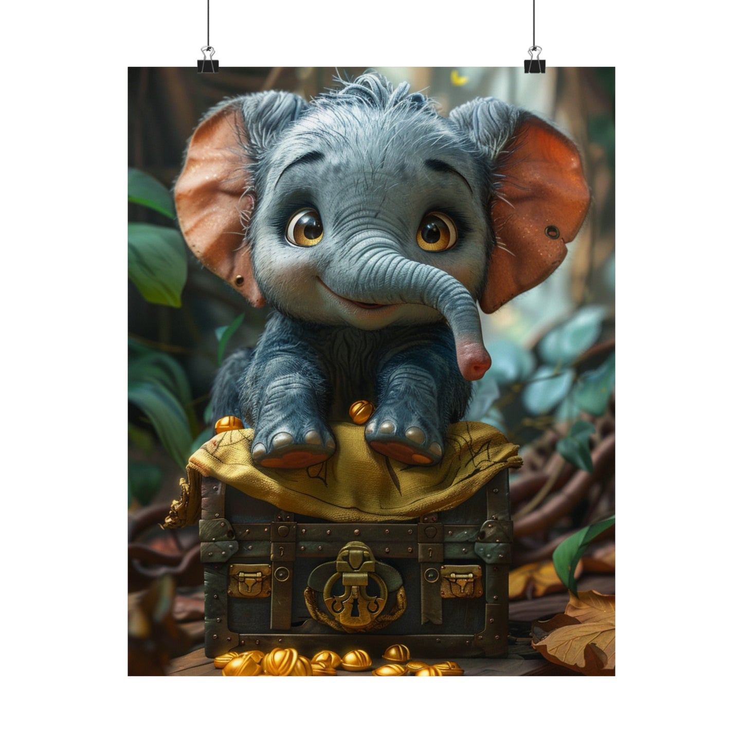 Baby Pirate Elephant - Physical Print Stunning Premium Poster