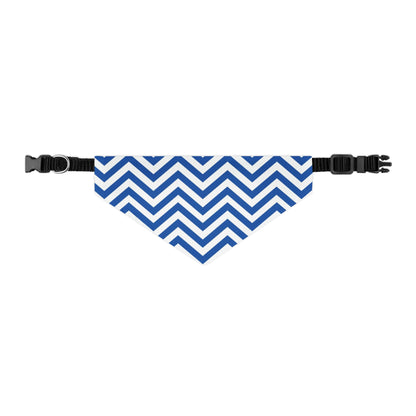 Chevron Blue - Pet Bandana Collar