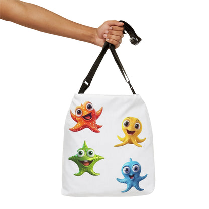 Cute Starfish Animated Characters - Tote Bag