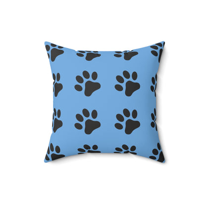 Paw Print on Blue - Pillowcase & Pillow