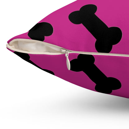 Dog Bone Print on Pink - Pillowcase & Pillow