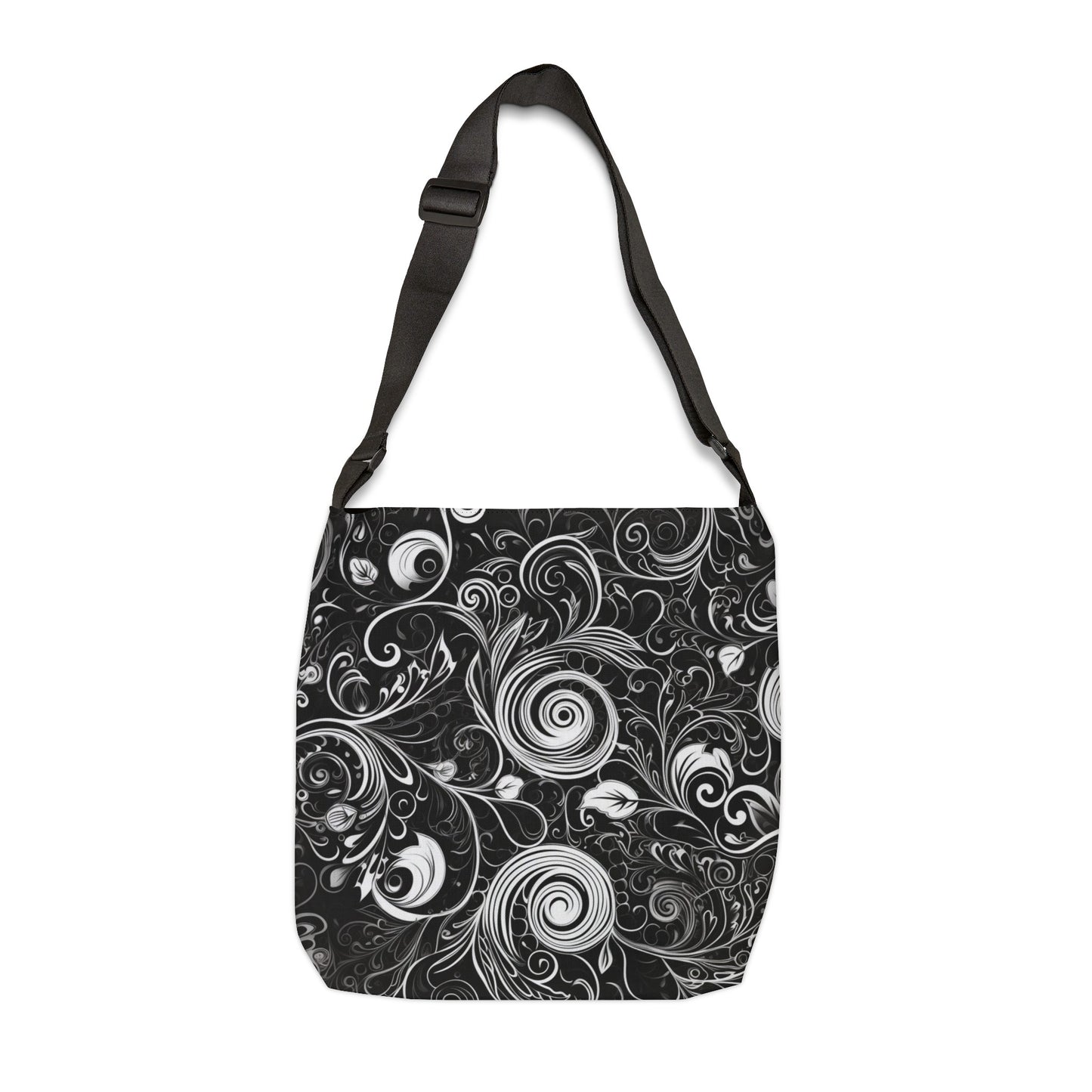 Black & White Rounded Swirls - Tote Bag