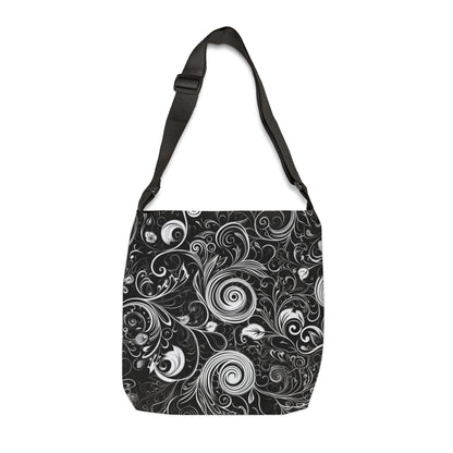 Black & White Rounded Swirls - Tote Bag