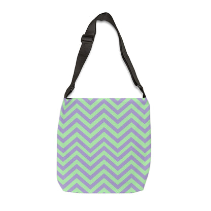 Purple and Green Chevron - Tote Bag